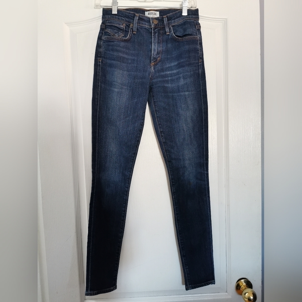 Agolde Los Angeles Premium Jeans Size 24 Blue color Great pre worn condition